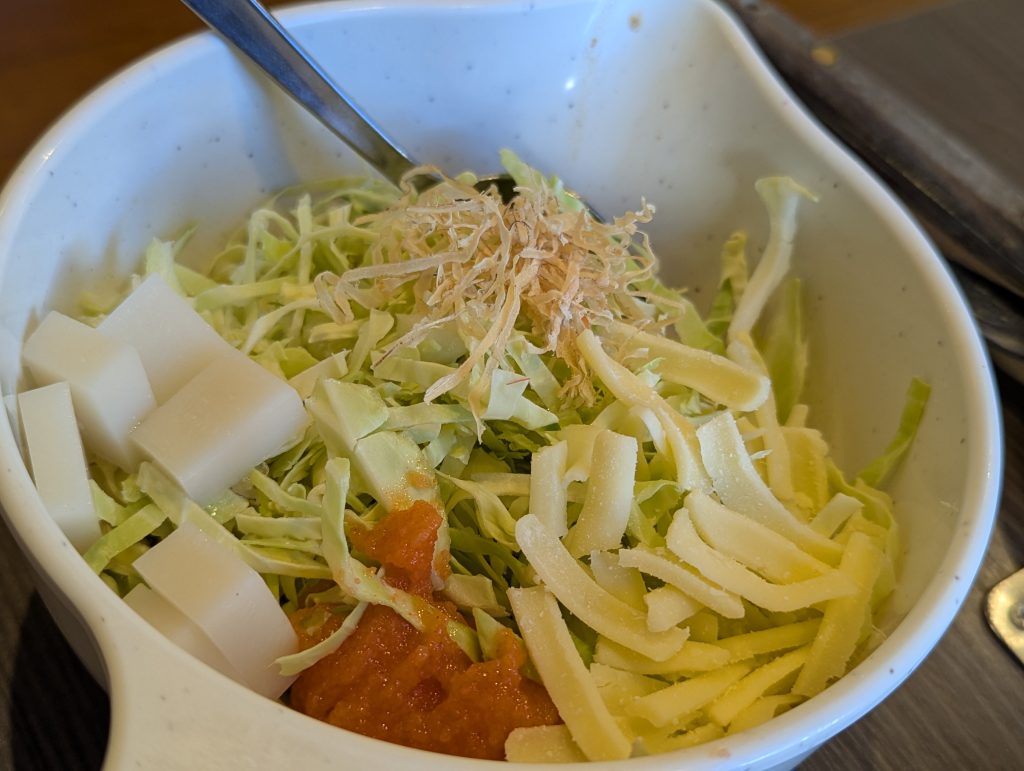 もち明太子チーズもんじゃ