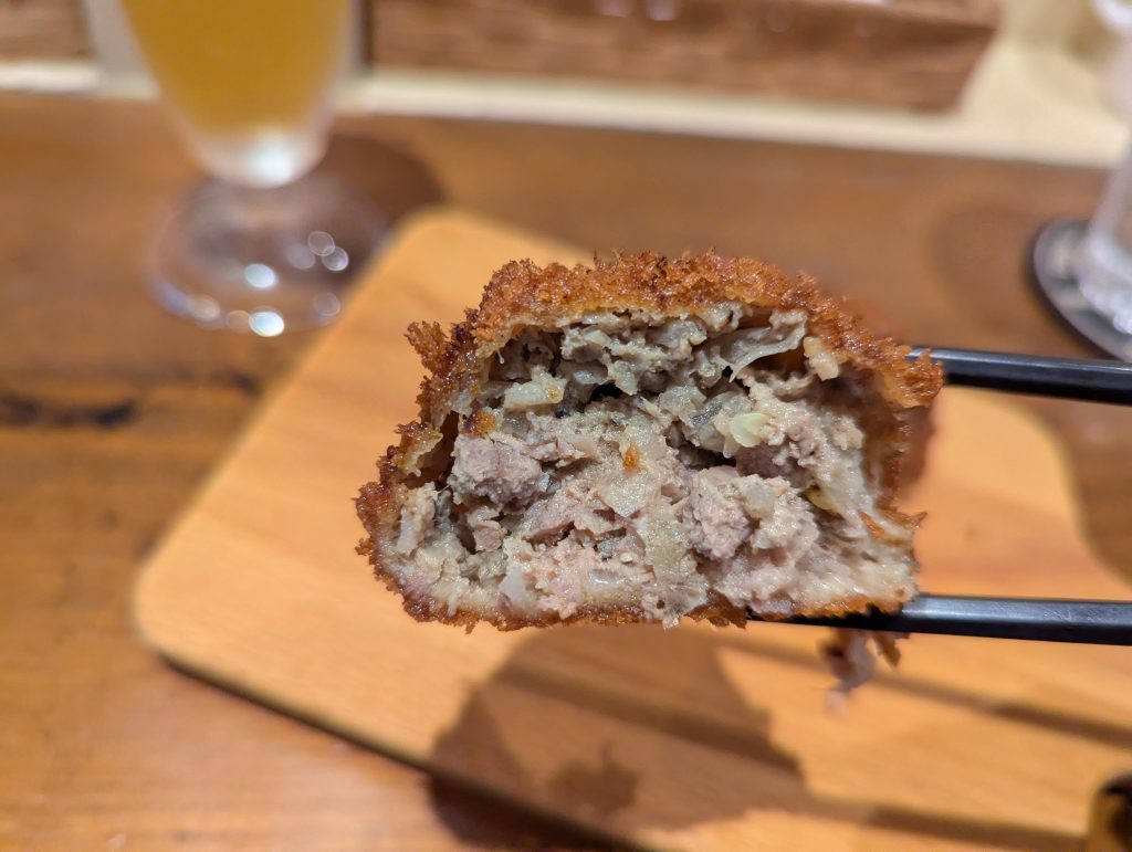 極メンチの断面