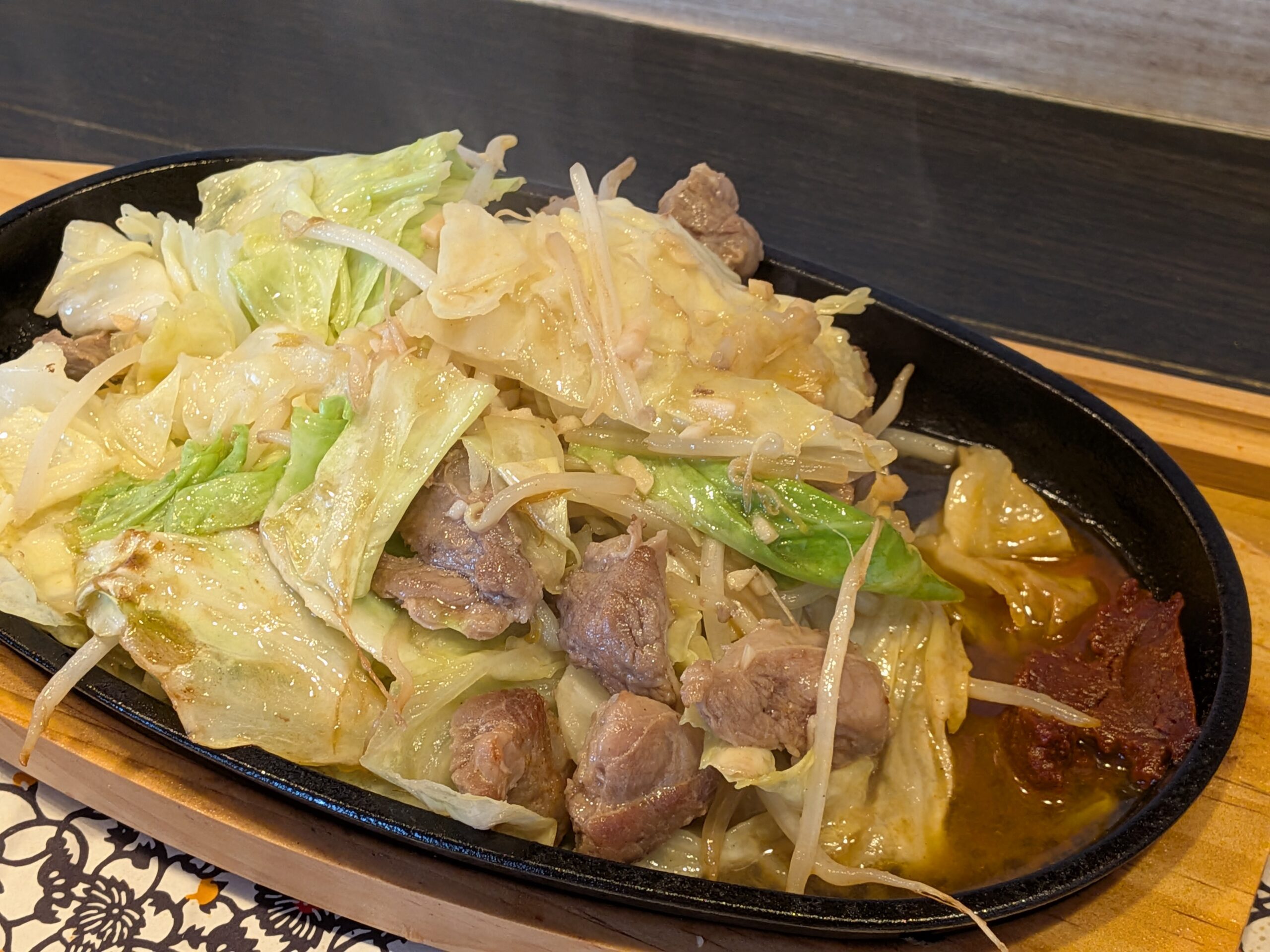 国産豚の鉄板焼き