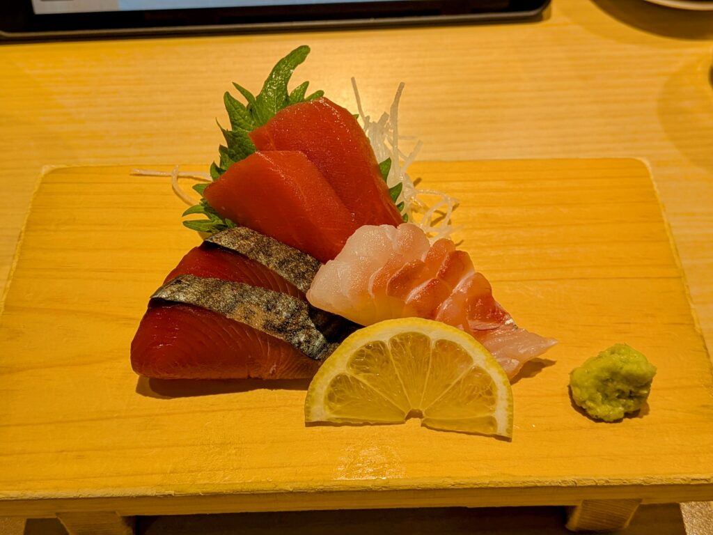 刺身三点盛り